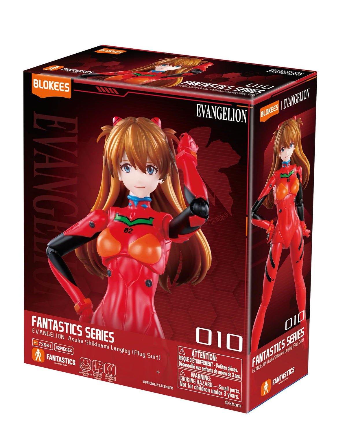 Blokees EVANGELION 式波飛鳥蘭利 [插頭套裝] ABS 樹脂＆PVC 組裝塑膠模型