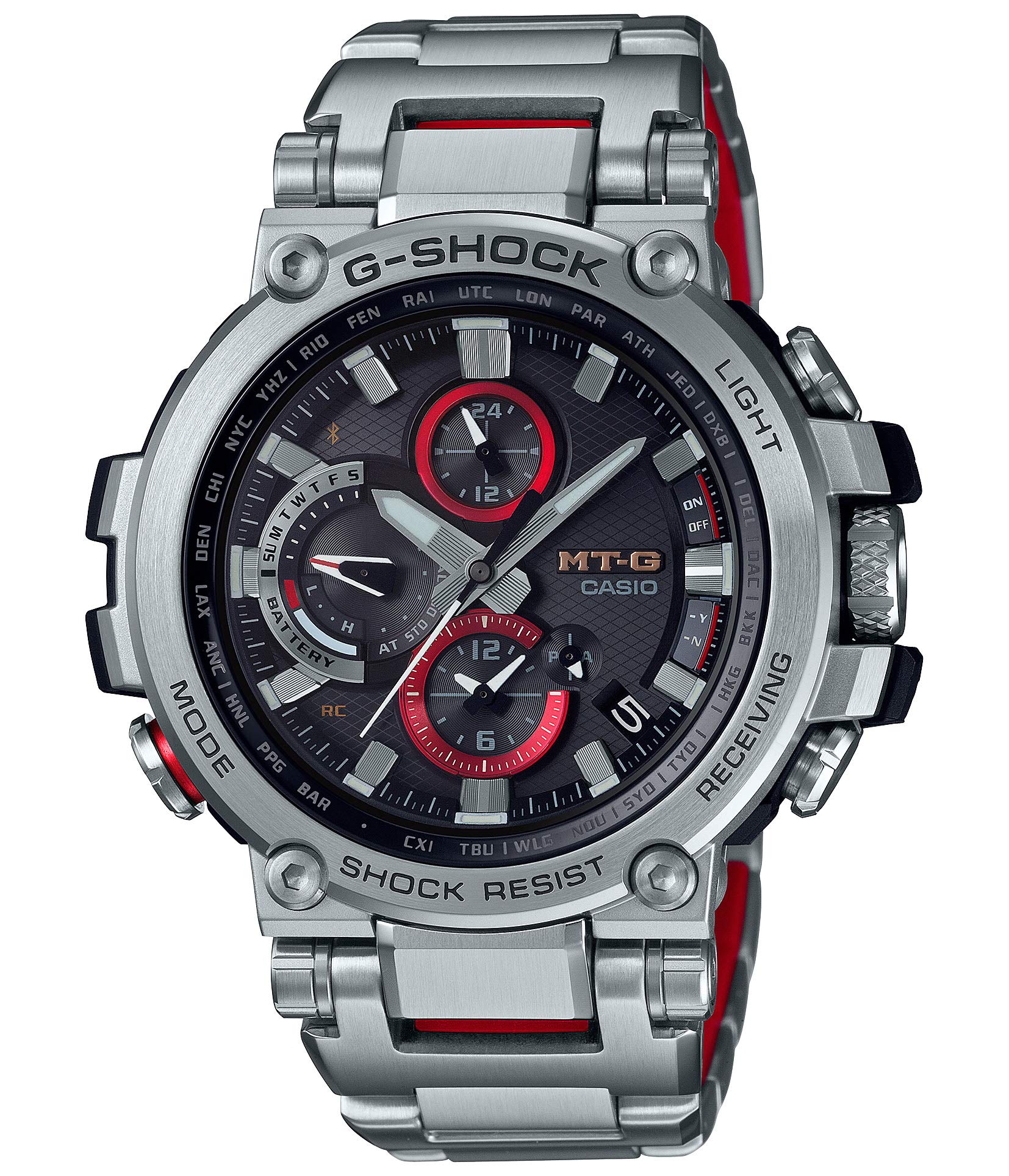 [Casio] G-Shock Watch [Domestic Genuine Product] MT-G Bluetooth Equipped with Radio Solar MTG-B1000D-1AJF Men's Silver