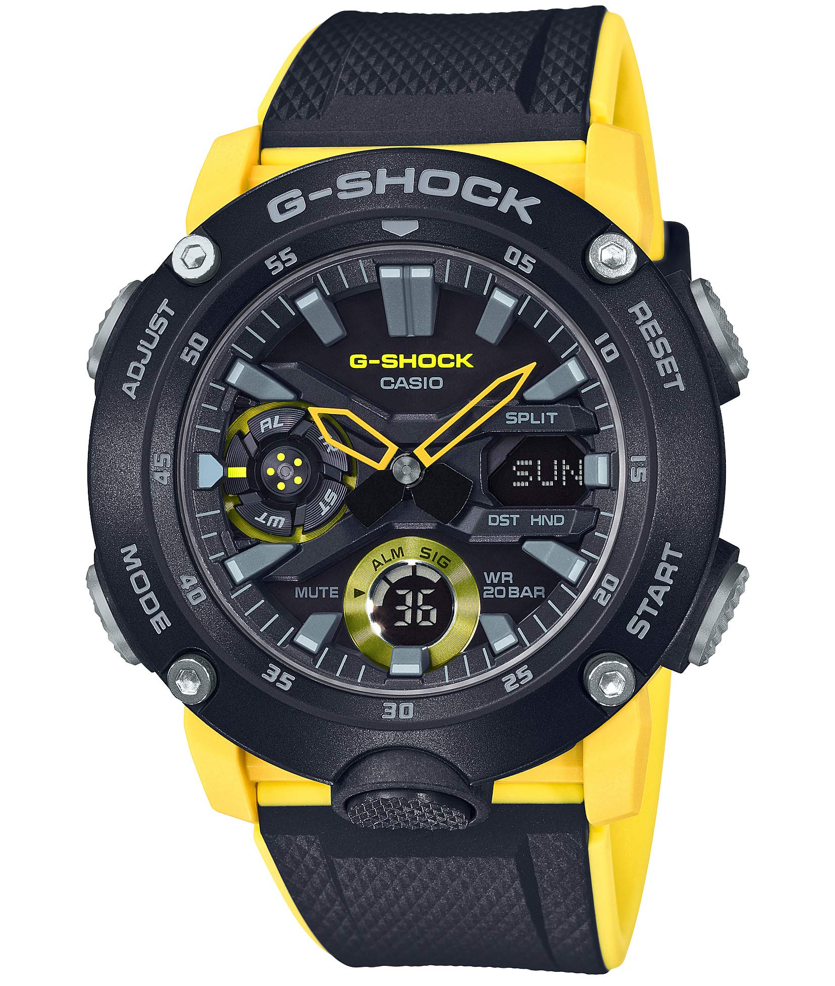 [Casio] G-Shock Watch [Domestic Genuine Product] Carbon Core Guard Structure GA-2000-1A9JF Men's Yellow
