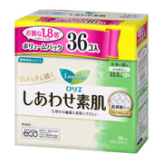 Laurier [Share Pack] Happy bare skin, for daytime use 22.5cm, with wings, 36 pieces