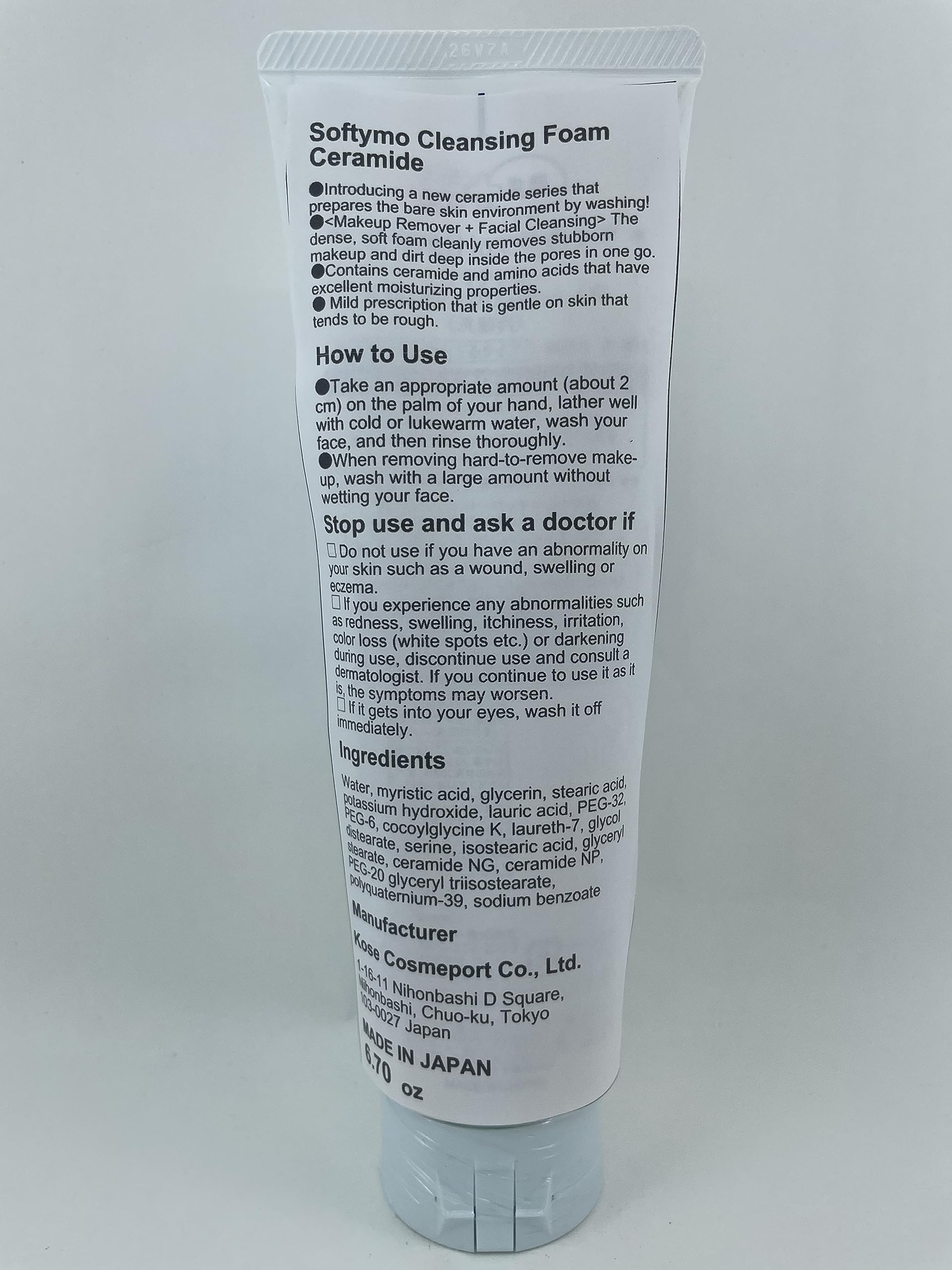 Sữa rửa mặt Kose Cosmeport Softymo Ceramide 190g