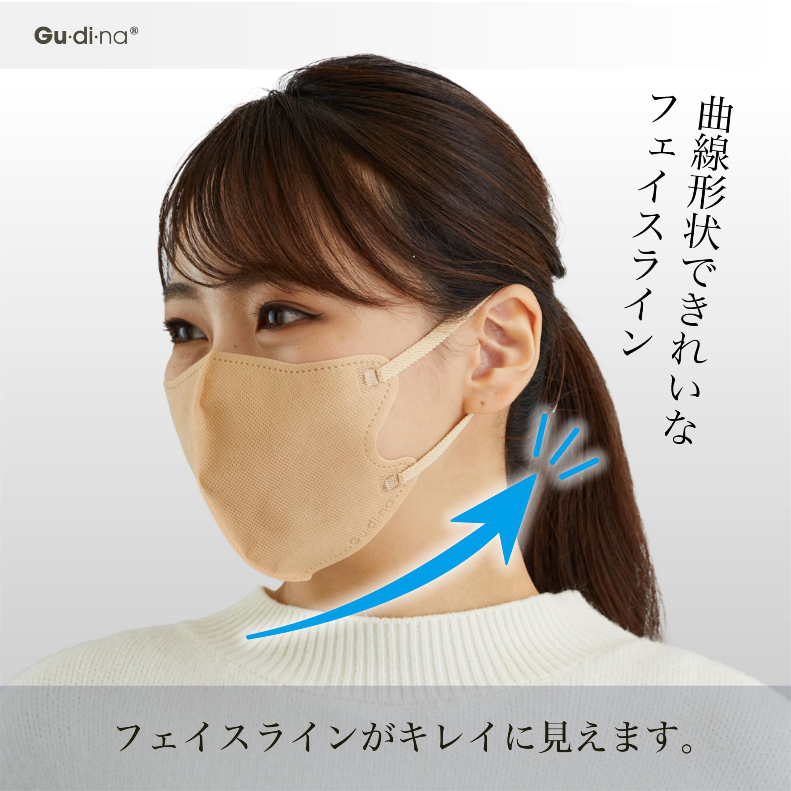 Gudina comfortable 3D mask rose 30 pieces