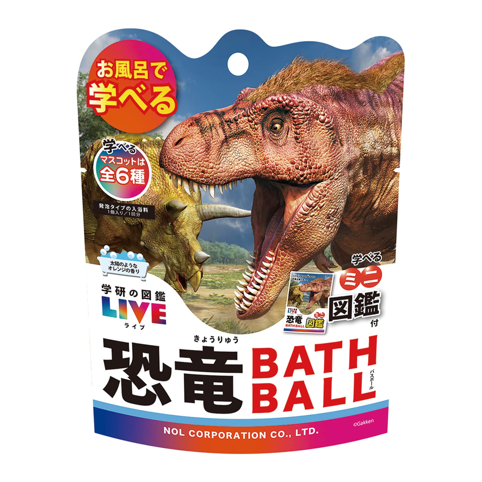 Nol Corporation Bass Ball Gakken Live Encyclopedia Dinosaur Mascot Scented GKN-9-01