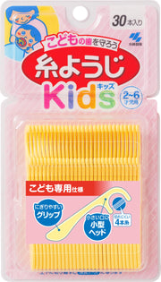 [Bulk Purchase] Kobayashi Pharmaceutical Thread Toothpick Kids Children's Thread Toothpick, Patterned Floss, Dental Floss, For Children 2 to 6 Years Old, 30 Pieces Single