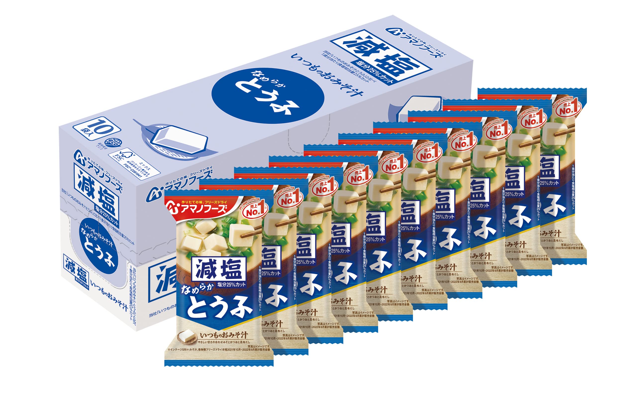 Asahi Group Foods Amano Foods Low-sodium Usual Miso Soup Tofu x 10 bags