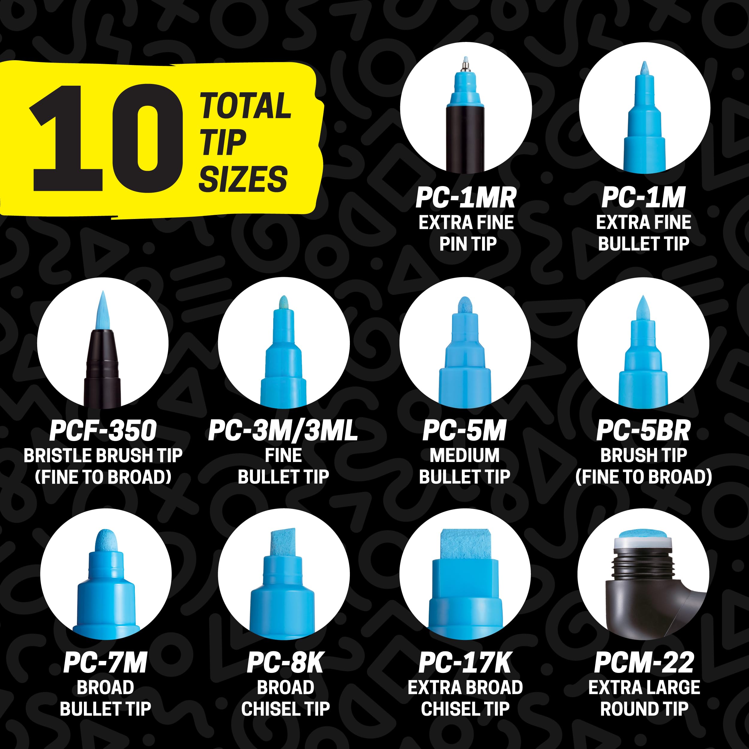 Posca Mitsubishi Bút Chì Bút Nước Posca Fine Point Lõi Tròn 15 Màu PC3M15C