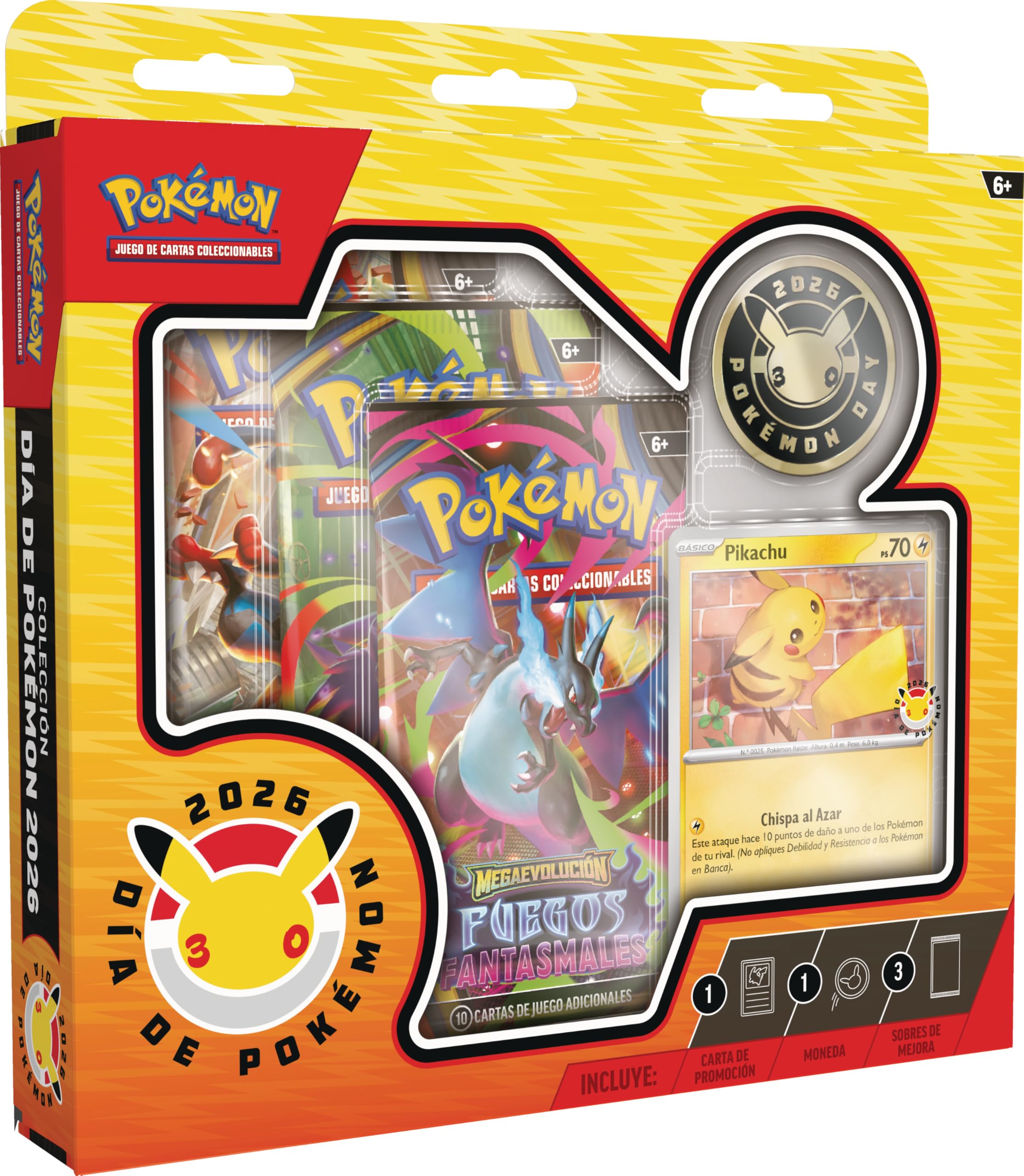 Pokemon: 2026 Pokemon Day Collection (1 holographic promo card, 1 coin, 3 booster packs)