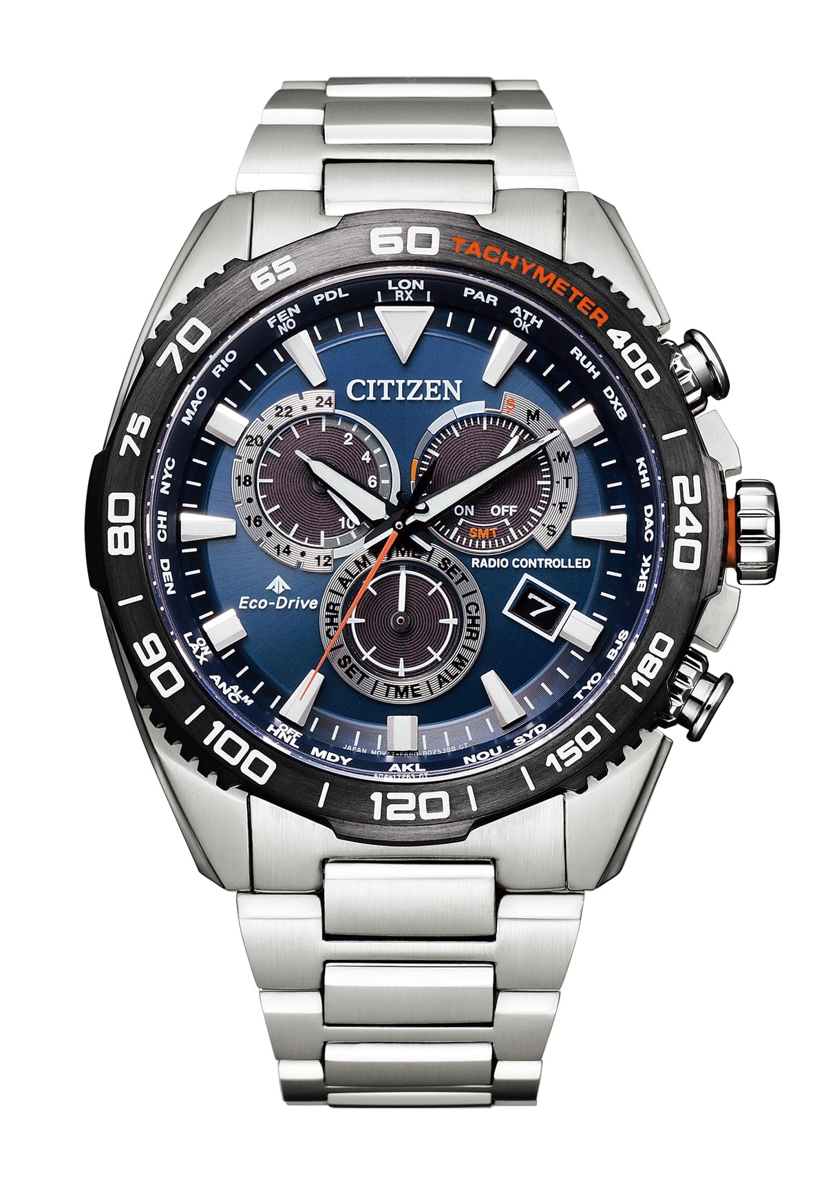 [CITIZEN] 프로 마스터 PROMASTER 에코 드라이브 전파 시계 (실버 / 비즈니스 / 방수 / 남성) CB5034-82L LAND 시리즈 시티즌 전파 태양 시계