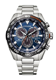 [CITIZEN] 프로 마스터 PROMASTER 에코 드라이브 전파 시계 (실버 / 비즈니스 / 방수 / 남성) CB5034-82L LAND 시리즈 시티즌 전파 태양 시계