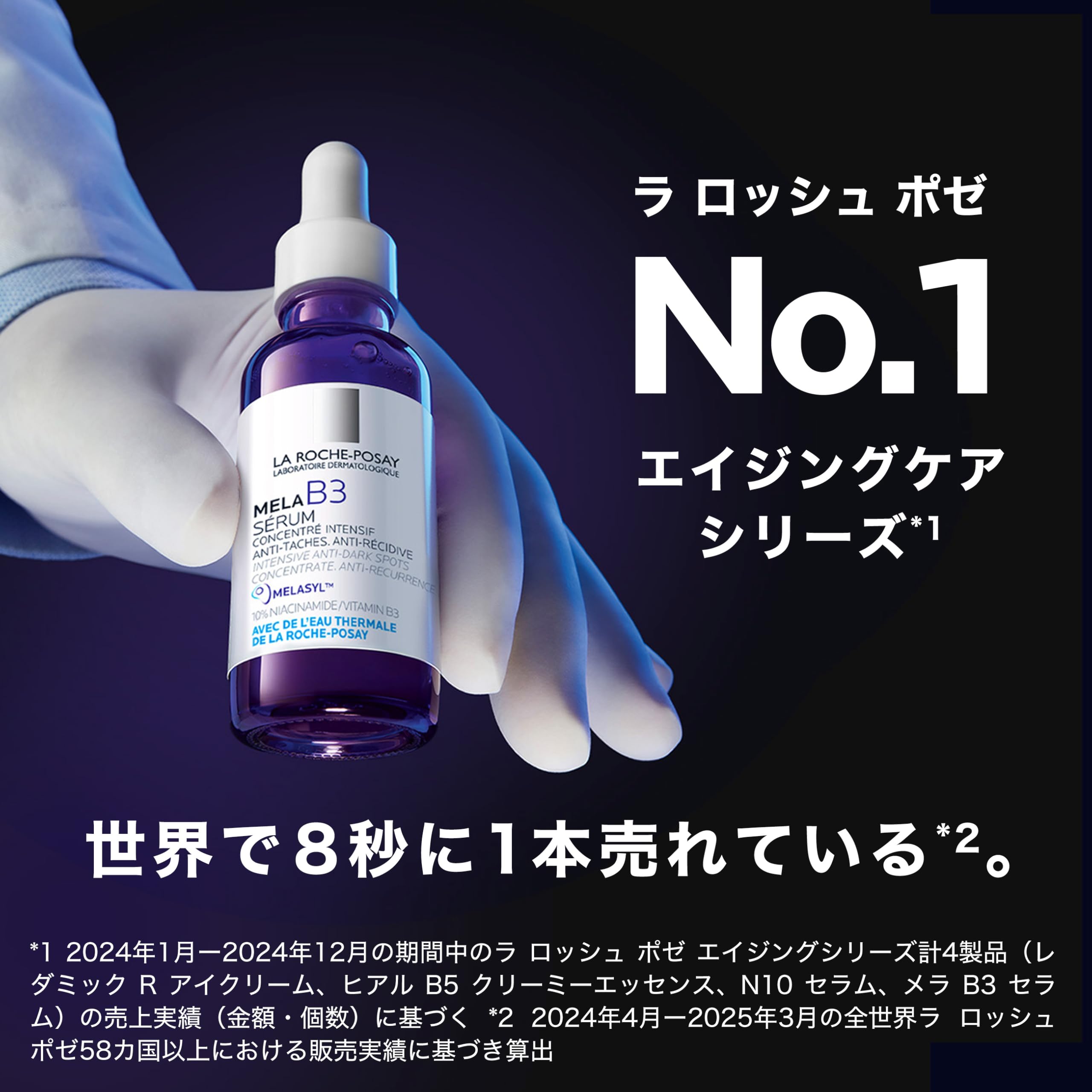 La Roche-Posay Mera B3 Serum 30ml Brightening Serum Niacinamide Retinol Derivative Hyaluronic Acid Pore Care Moisturizing Dullness Uneven Color Transparency Derma Cosmetics
