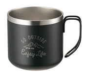 CAPTAIN STAG Mug Cup Double Stainless Steel Vacuum Insulated Heat/Cold 350ml Black Monte UE-3429