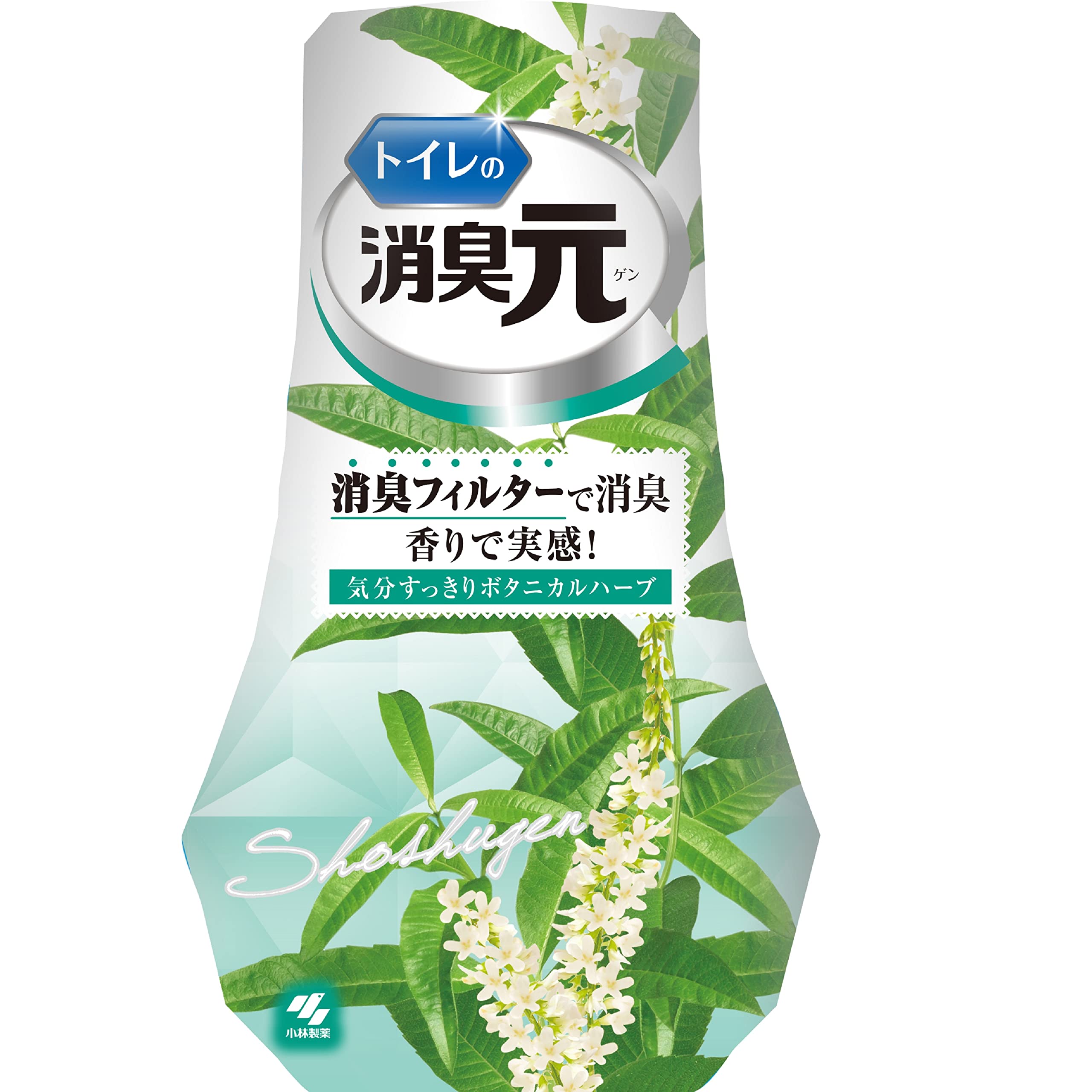 Toilet deodorizer, refreshing botanical herb, deodorizing air freshener for toilets, 400ml