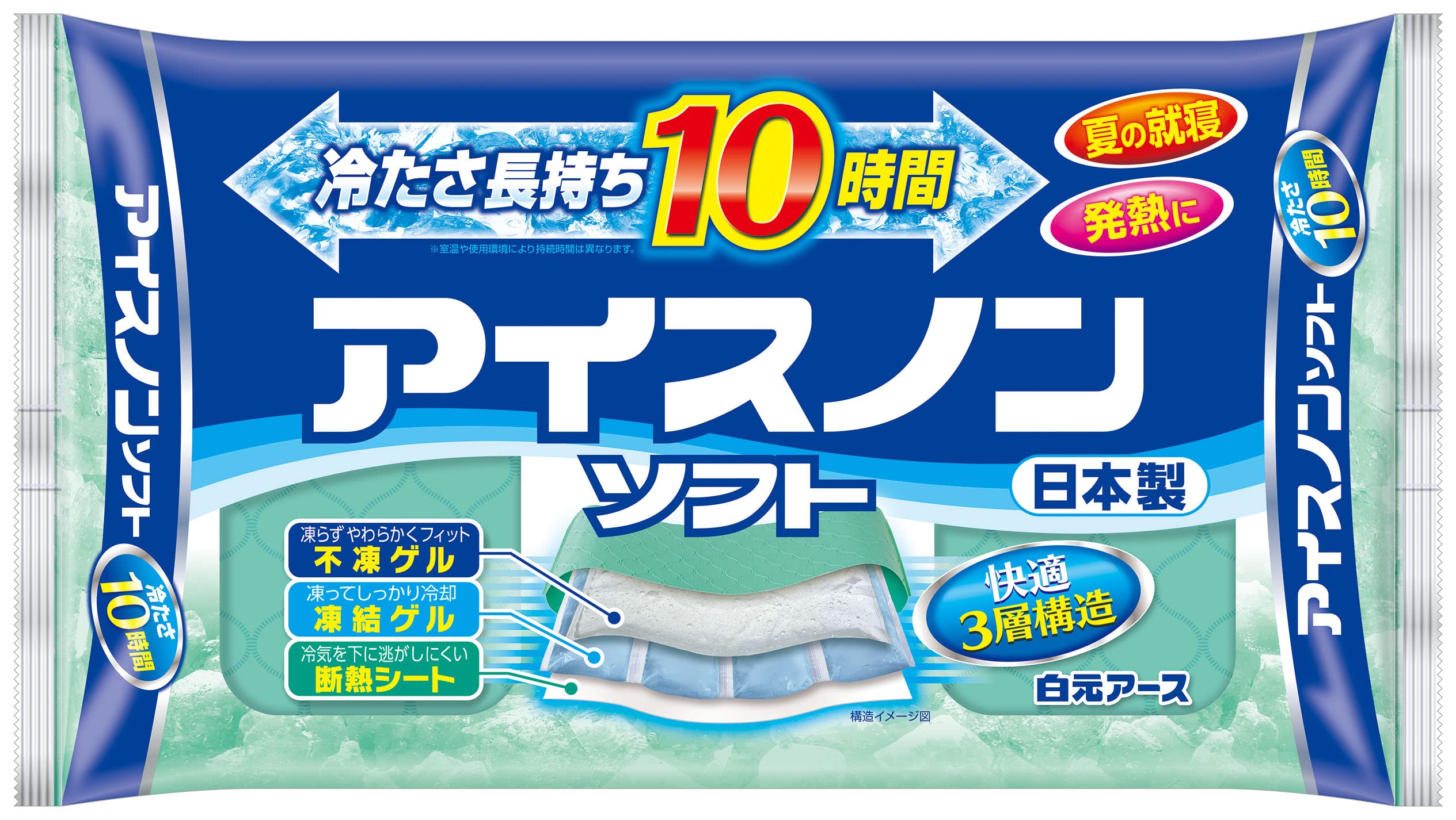 Ice Non Ice Non Soft [Keeps cold for 10 hours] Blue 1 piece