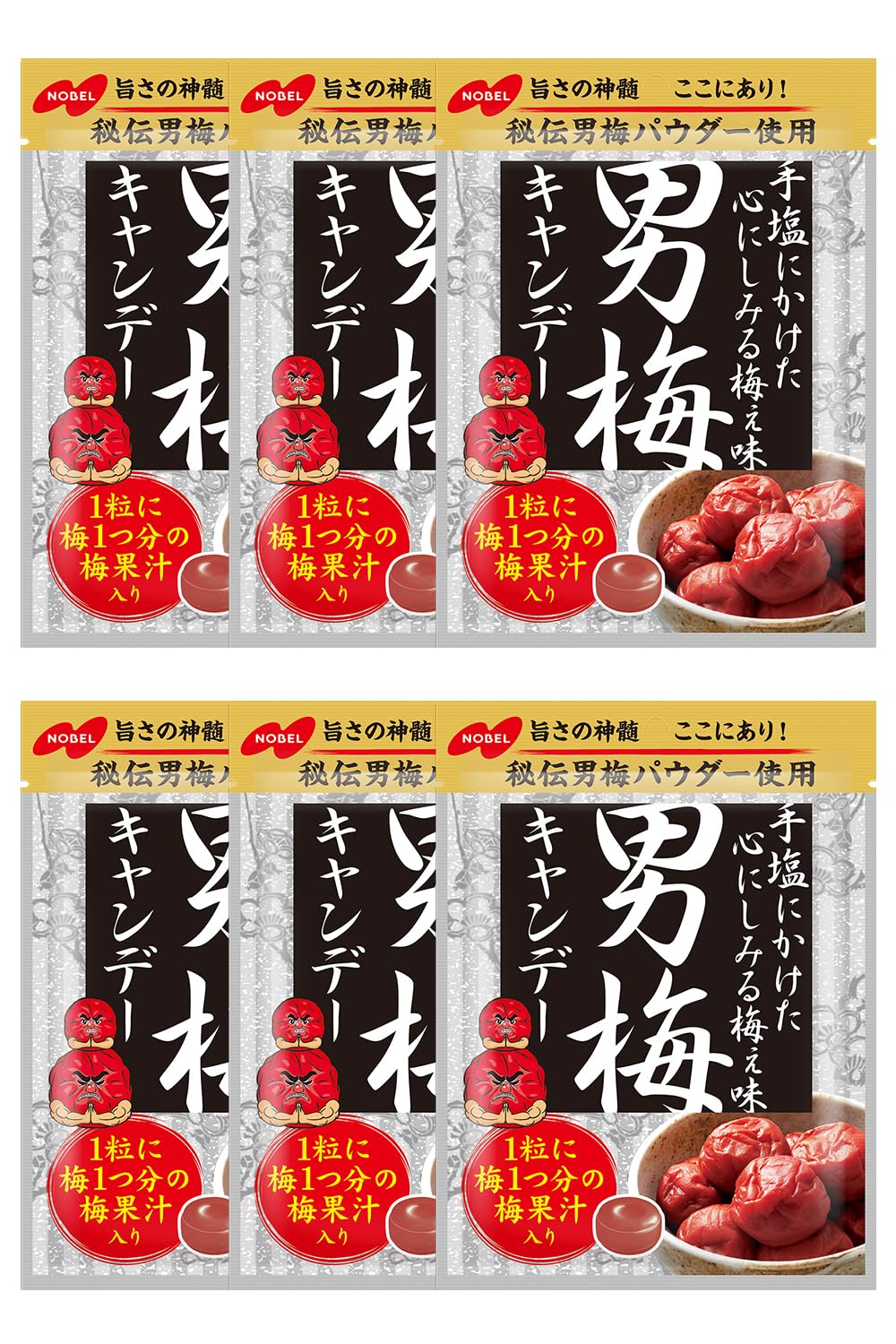 ノーベル 男梅 80g×6袋