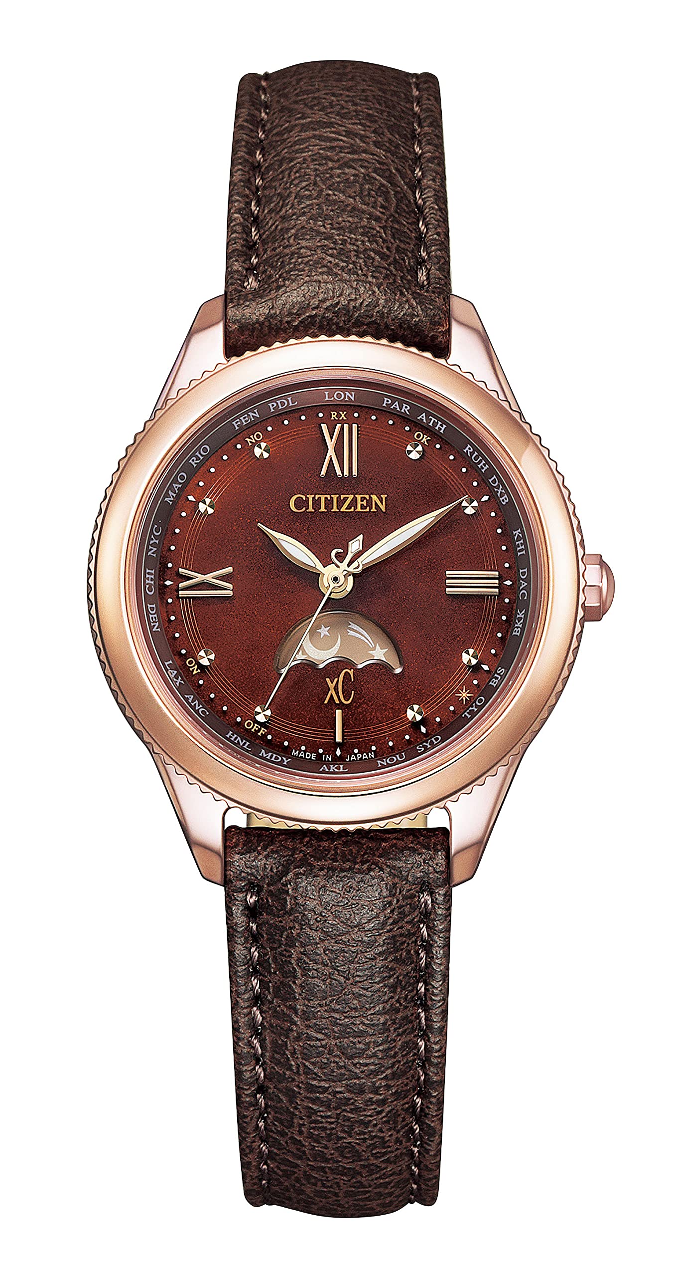 [Citizen] 시계 크로스 씨 xC daichi collection 에코 드라이브 전파 시계 Titania Happy Flight EE1002-01W 레이디스 브라운