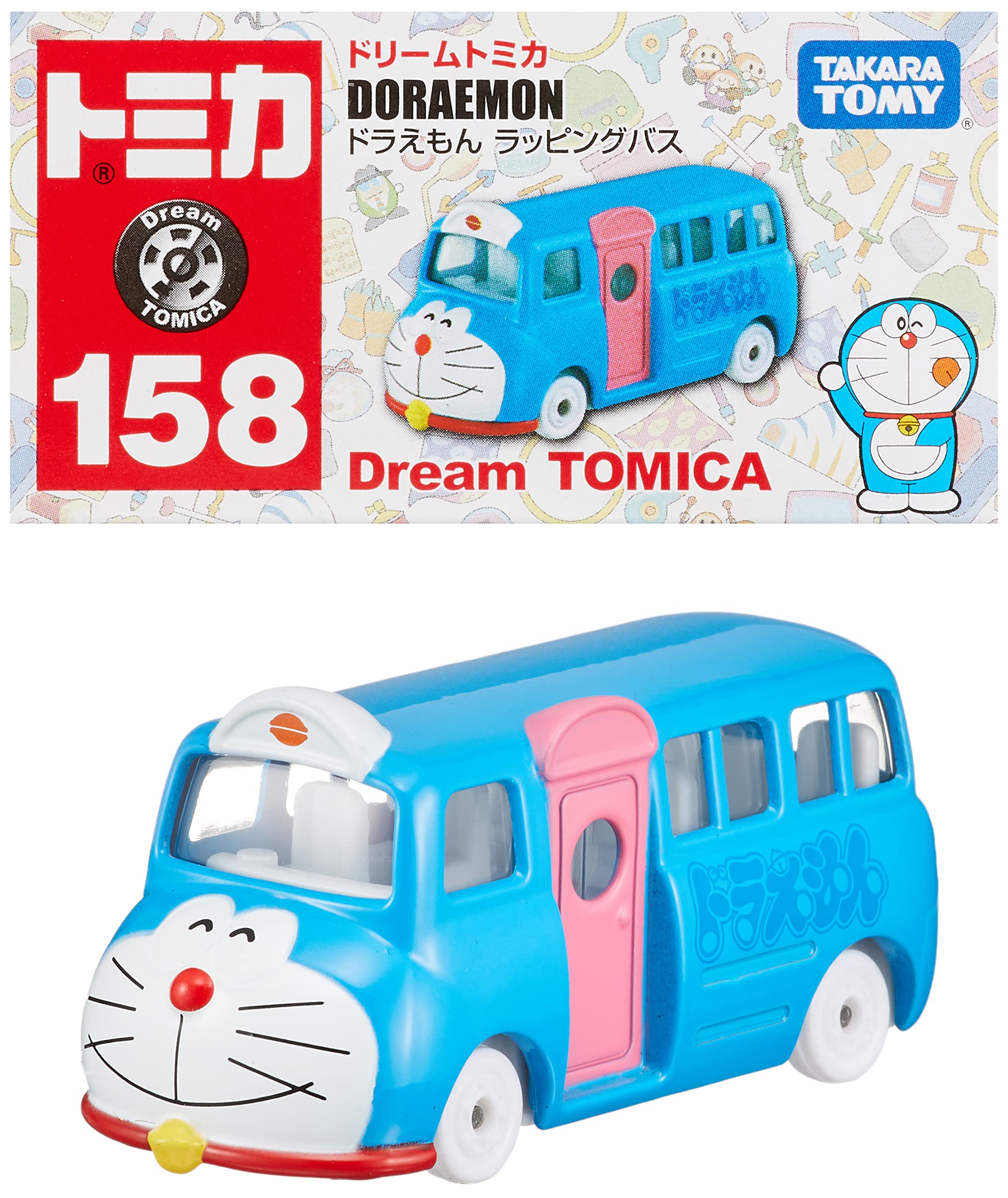 TAKARA TOMY Tomica Dream Tomica No.158 Doraemon Wrapping Bus Mini Car Toy Ages 3+