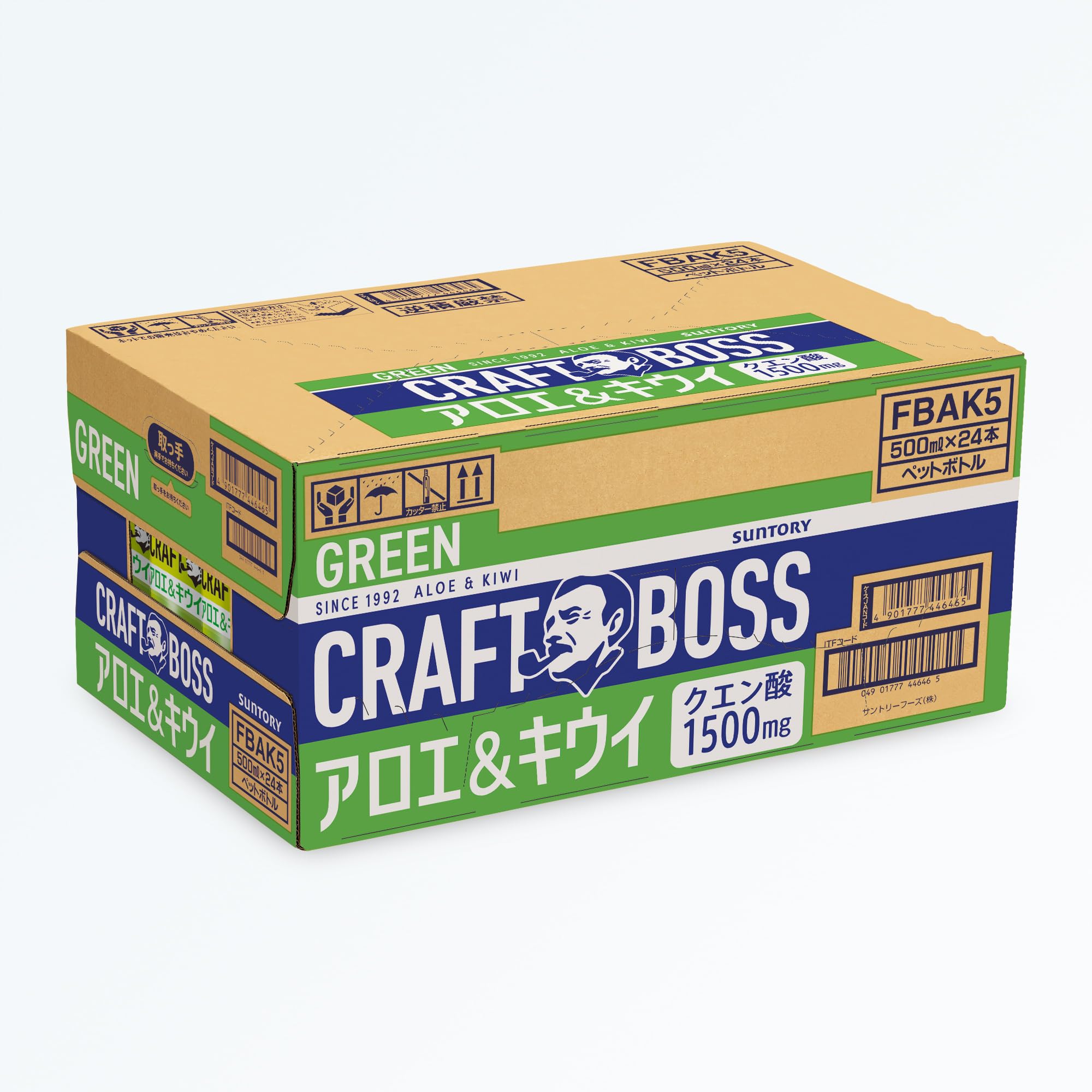 산토리 보스 BOSS 크래프트 보스 알로에 & 키위 과즙이 들어간 비타민 B6 구연산 열사병 대책 500ml×24개