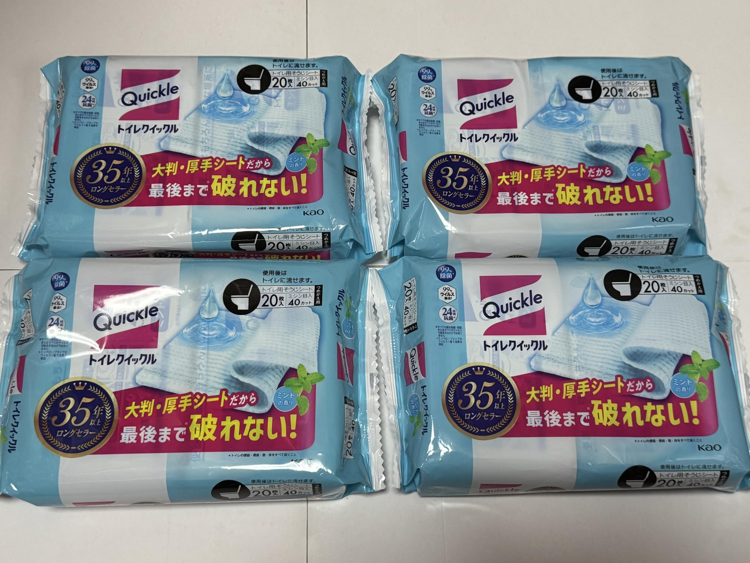 [Bulk Purchase] Kao Toilet Quickle Refill Jumbo Pack 80 pieces (20 pieces x 4 pieces)