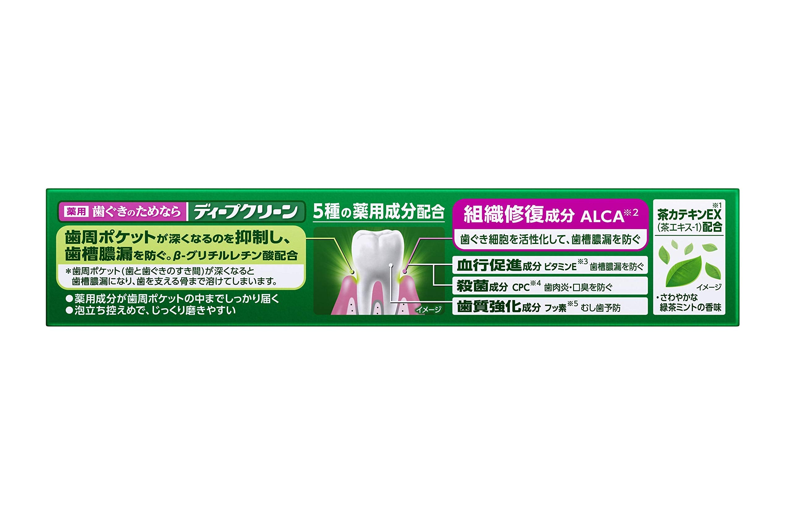Deep Clean Medicated Toothpaste Pyorrhoea and Bad Breath Prevention 100g [Quasi-drug]