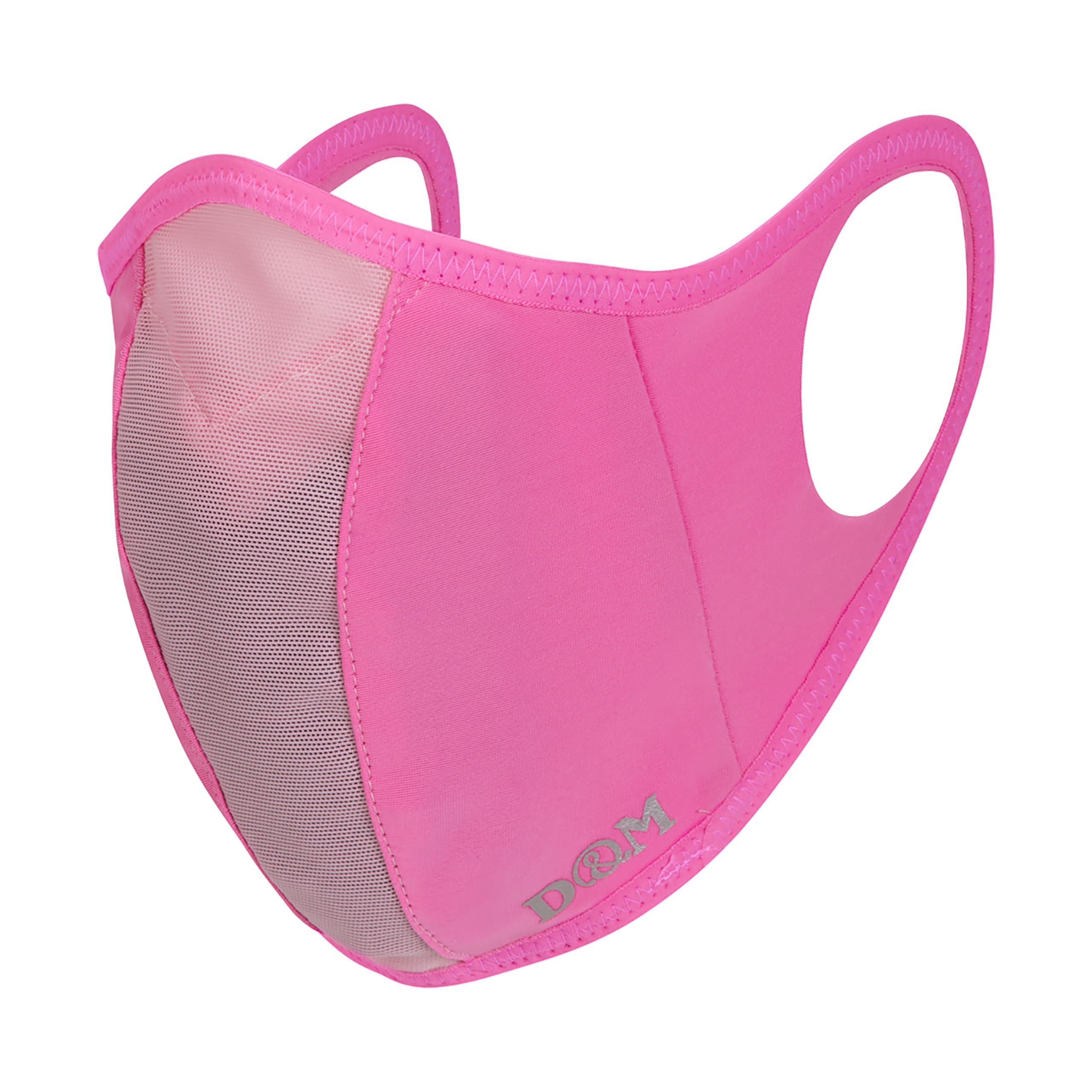 D&M Functional Mask, Runner Mask, Splash Prevention, Breathable, Quick Drying, Washable, Large, Small, 3 Sizes, 1 Piece, For Adults, For Children, Made in Japan, Pink, M Size 109554