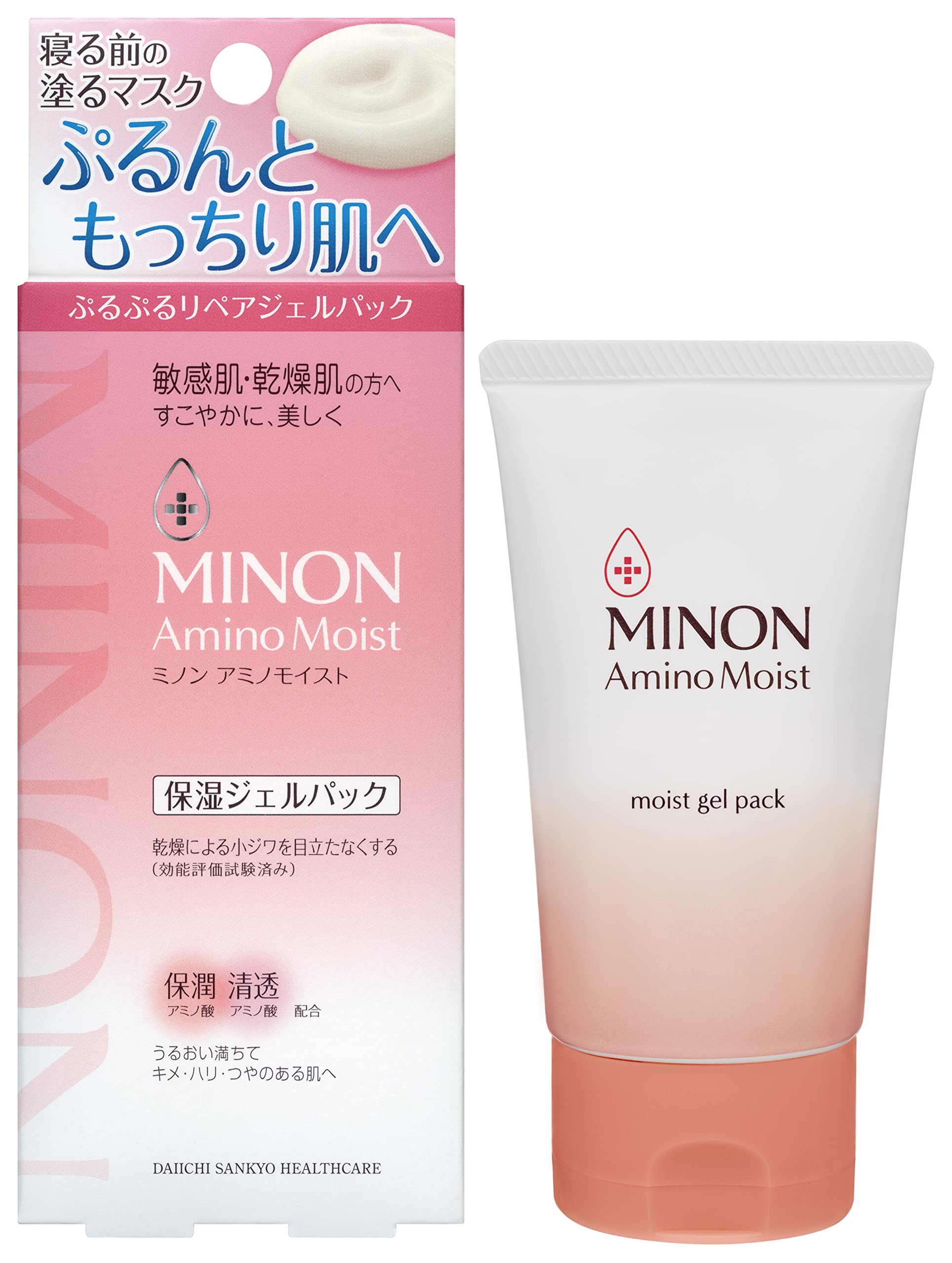 MINON (미논) 아미노 모이스트 다이 이치 산쿄 건강 관리 아미노 모이스트 푸르 푸루 리페어 젤 팩 60g 단품 60g (x 1)
