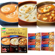 Ajinomoto 쿠놀 컵 스프 프리미엄 3종 13개 입 어소트 잼 스틱 새우 비스크 클램차우더 양파 사치품 야채