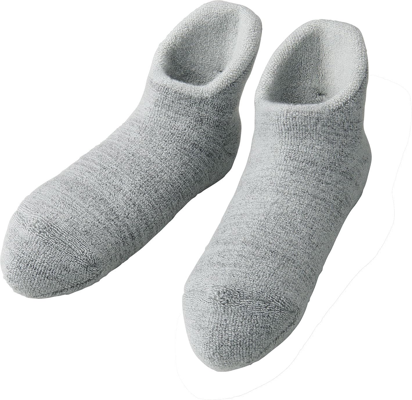 [Cojit] Extra thick socks that don't require slippers, extra thick, extra warm, home socks, keep you from getting cold, binchotan home socks, light gray