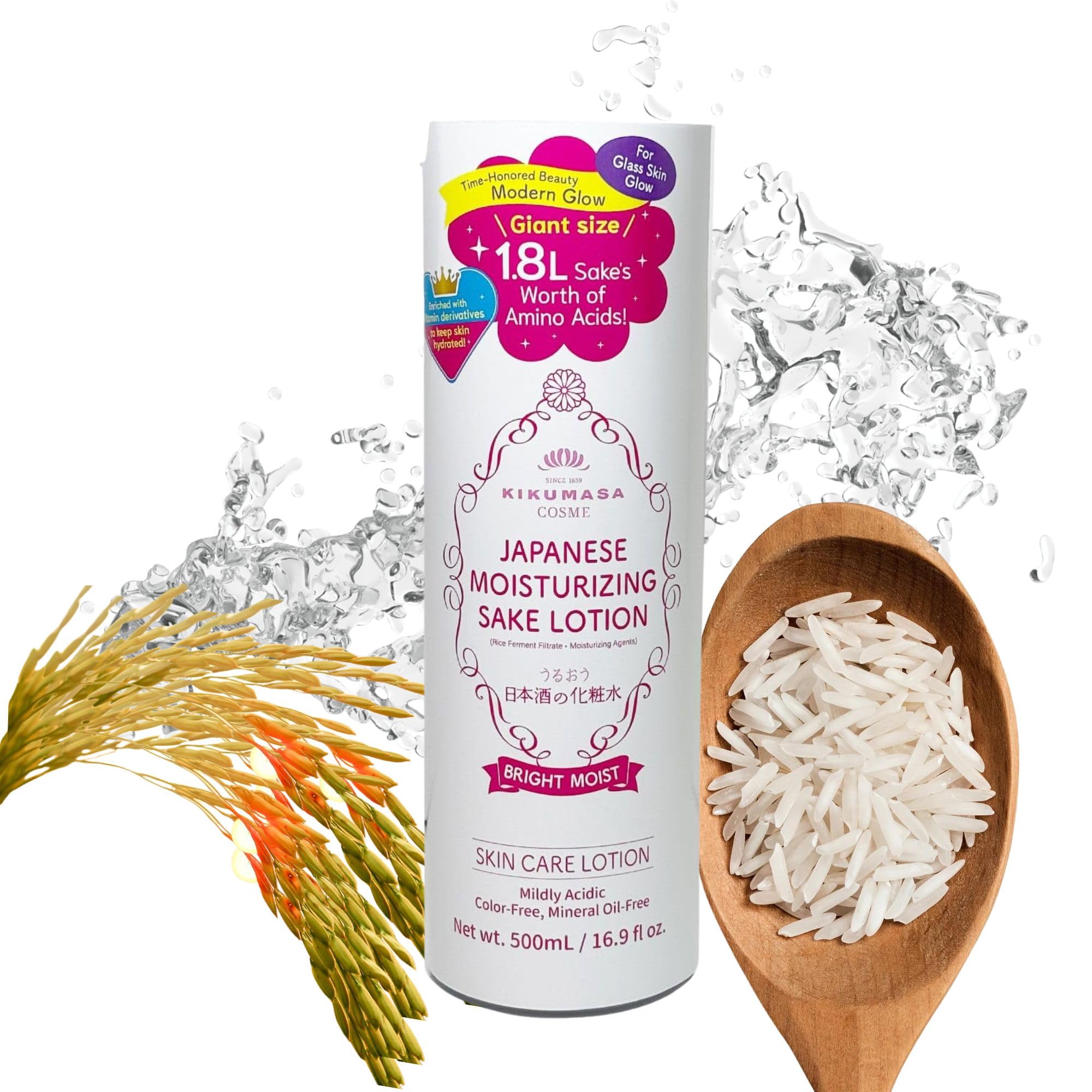 Kikumasamune Sake Lotion Transparent Moisturizing 500ml Vitamin