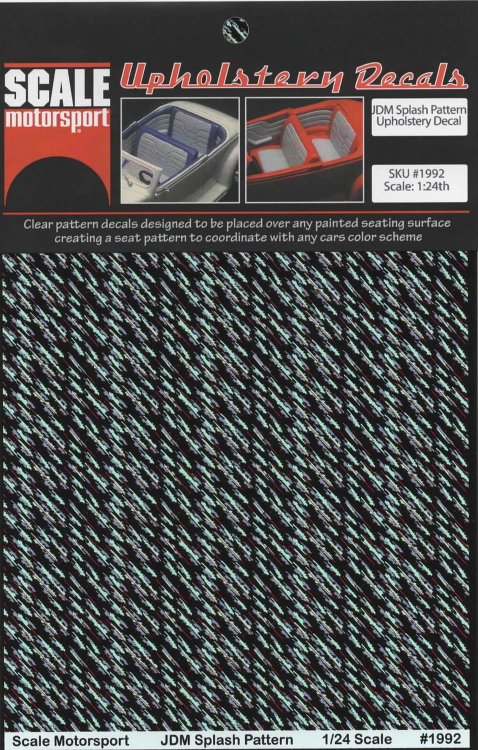 Scale Motorsport 1/24 JDM Splash Interior Decal Plastic Model Decal SMS1992