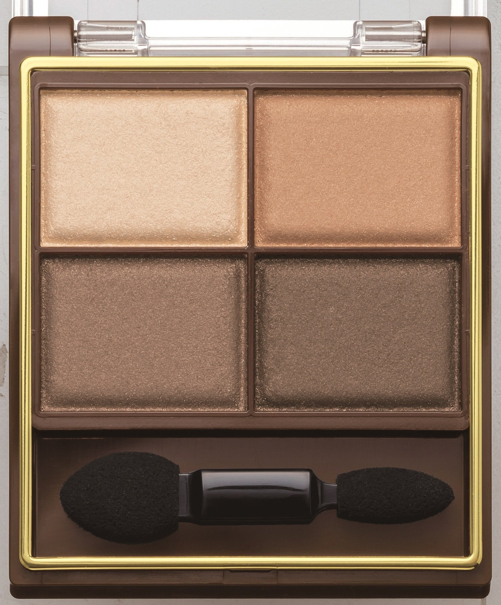 excel Skinny Rich Shadow SR02 (Real Brown) Palette Eyeshadow Eyeshadow Palette Makeup 4 Colors 3 Textures (Glossy, Lame, Matte)