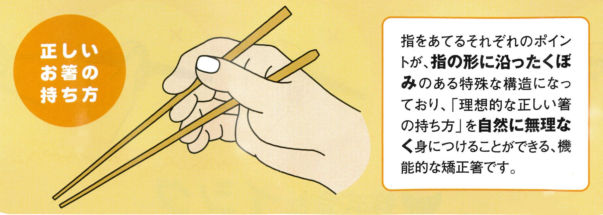 Ishida Children's Corrective Chopsticks, Three-Point Support Chopsticks, Right-Handed, 15cm