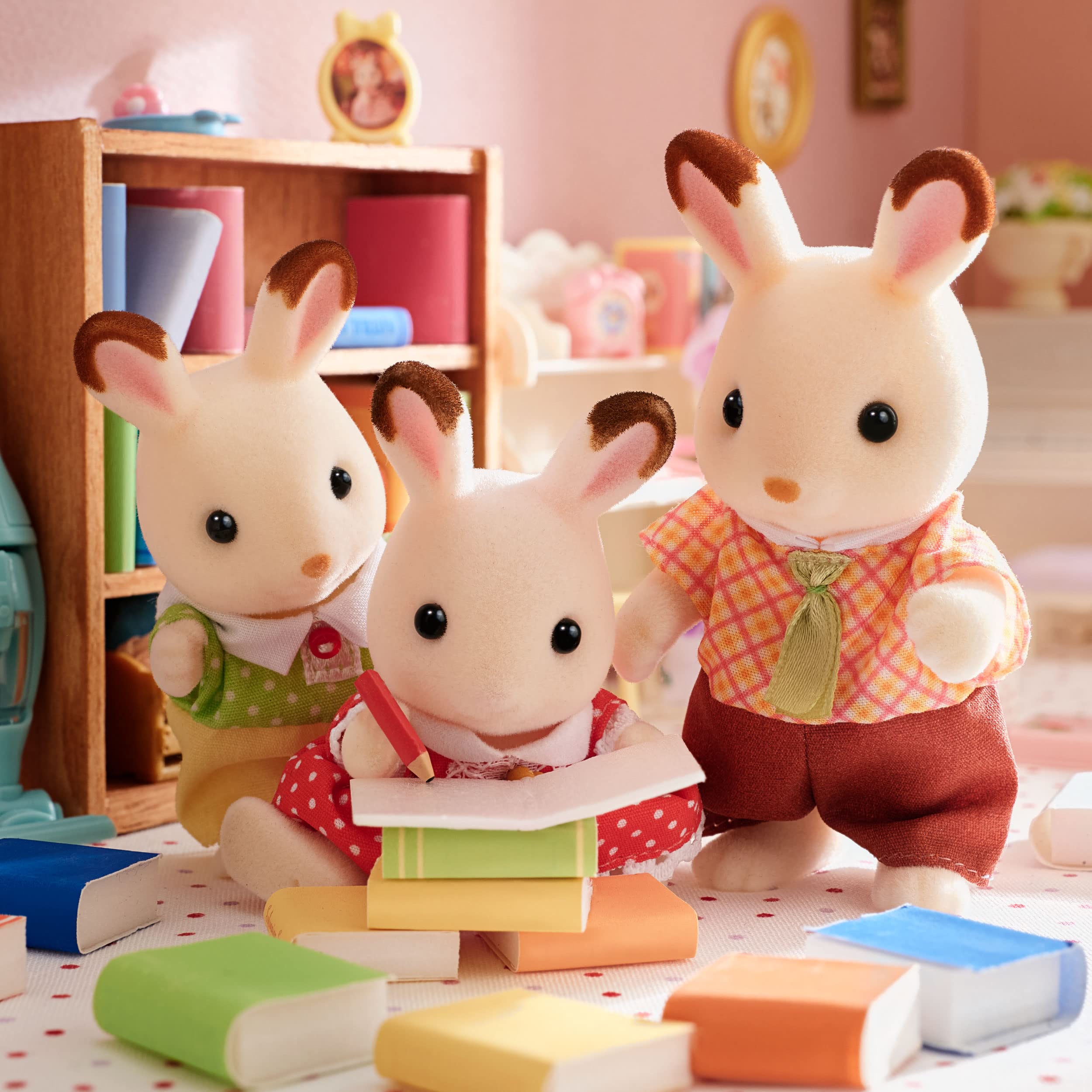 실바니아 패밀리 인형 【쇼콜라 토끼 패밀리】 FS-46 ST 마크 인증 3세 이상 장난감 인형 집 Sylvanian Families 에포크사 EPOCH