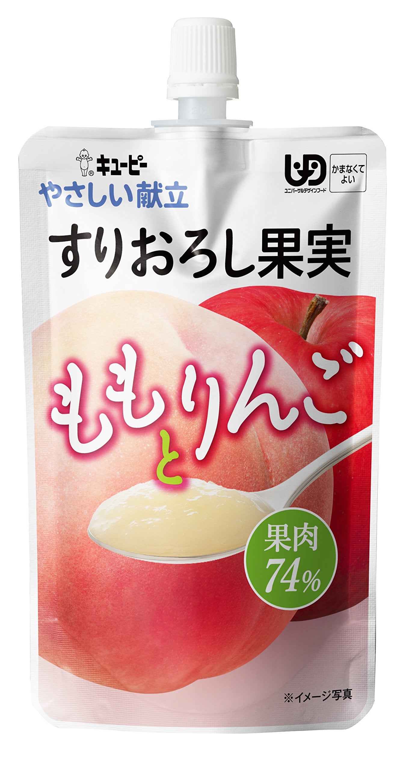 Kewpie Easy Menu Grated Fruit Peach and Apple 100g [Category 4: No need to chew]