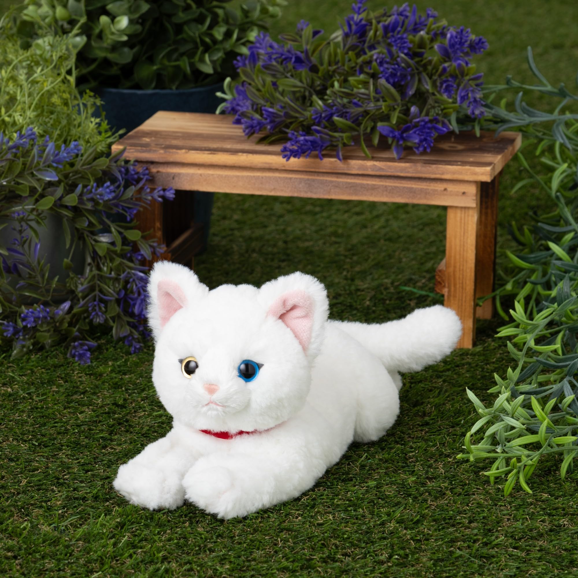 Sun Lemon Knee Cat Odd Eye WH SS 11×29×12cm Stuffed Animal Cute Cat P-8042