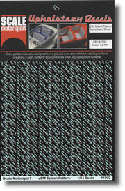 Scale Motorsport 1/24 JDM Splash Interior Decal Plastic Model Decal SMS1992