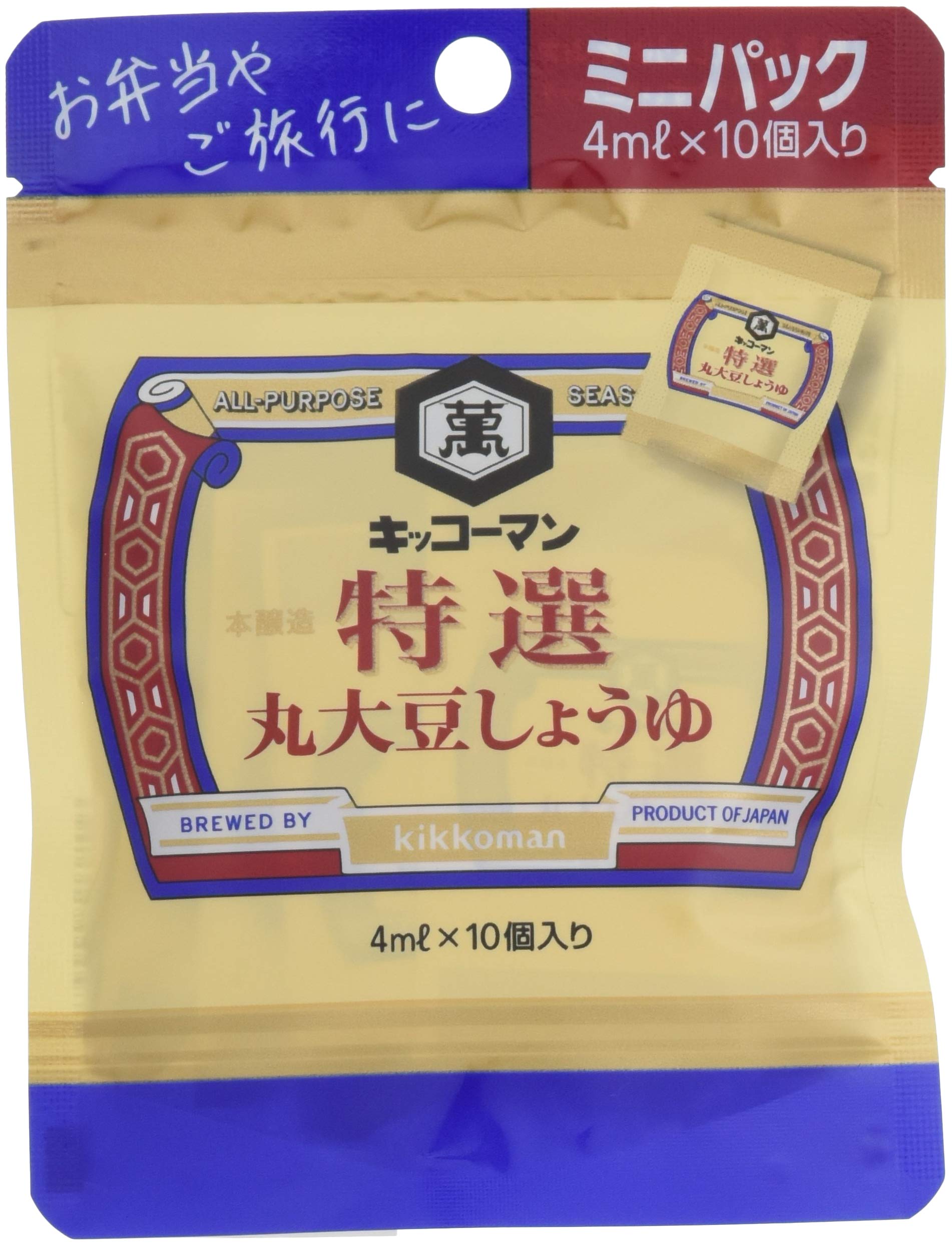 Kikkoman Foods Kikkoman Specialty Whole Soybean Soy Sauce 4ML-10 40ml x 12 pieces