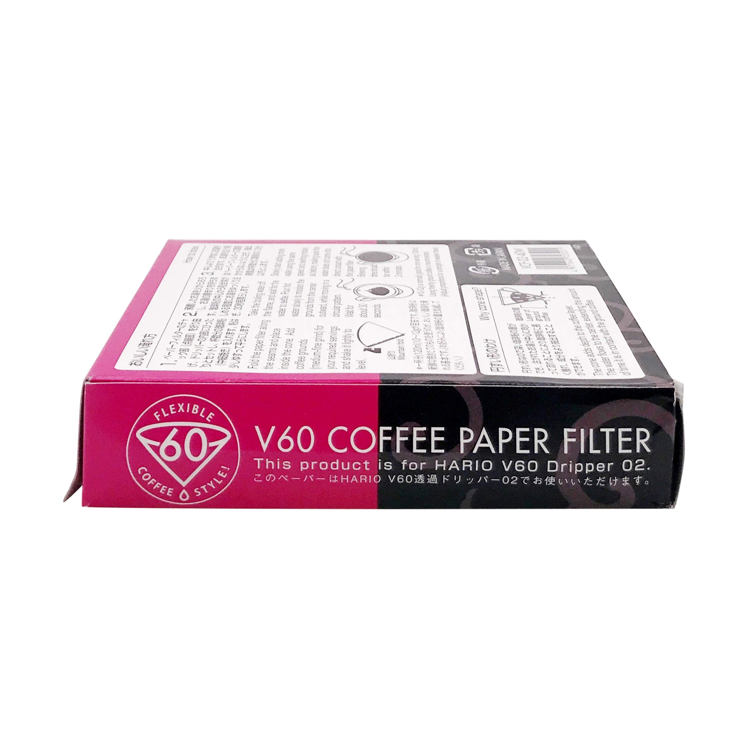 V60용 페이퍼 필터 02W 40장 상자입 VCF-02-40W 1~4잔용