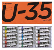 터너 색채 (Turner Color) 아크릴 페인트 U-35 헤비 바디 타입 18 색 세트 UA18C 11ml
