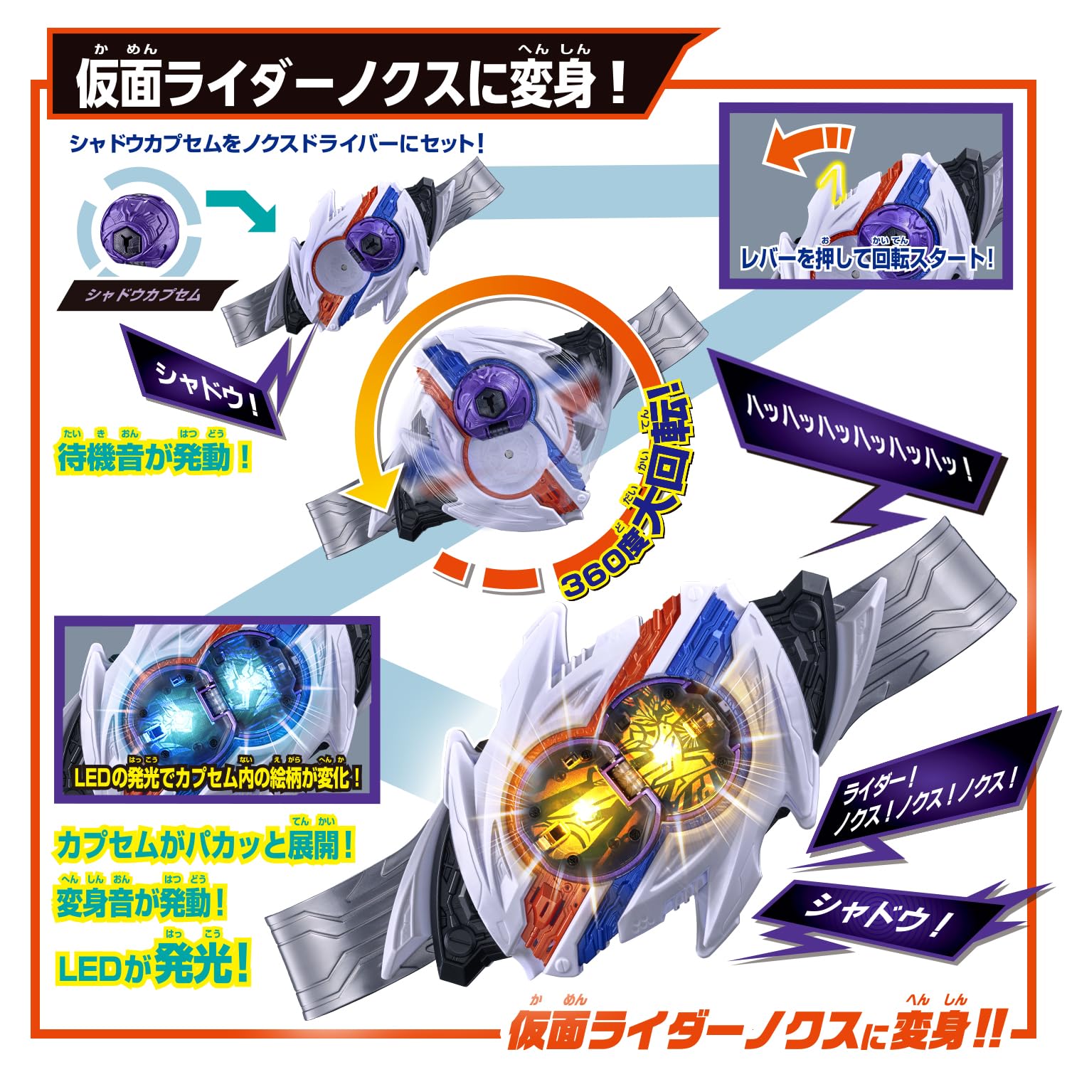 [BANDAI] Kamen Rider Zets Transformation Belt DX Nox Driver Recommended for ages 3 and up