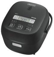 Tiger Thermos Rice Cooker, 3 Cups, Living Alone, Far Infrared Black Extra Thick Pot, Low Temperature Cooking, Bread Baking, Frozen Rice, Quick Cooking, Microcomputer, Matte Black JBS-A055KM