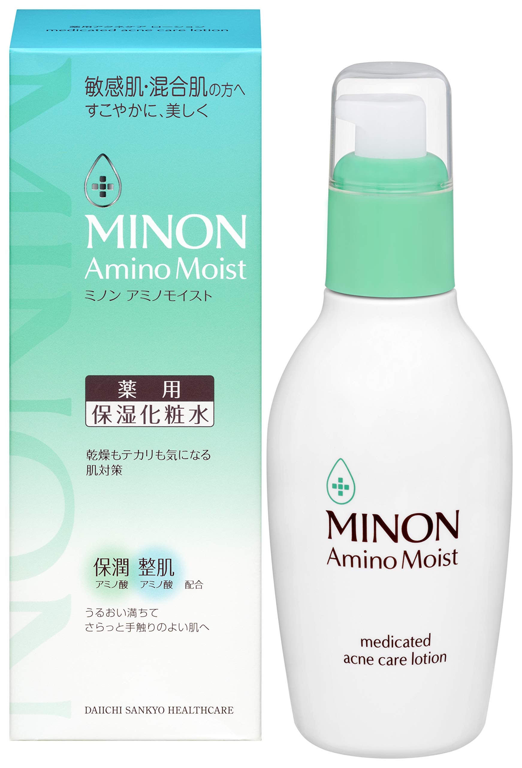 미논 아미노 모이스트 약용 여드름 케어 로션 150mL [민감한 피부 혼합 피부] 보습 화장수 깔끔하게 윤기 피부 피부 여드름을 방지 의약 부외품