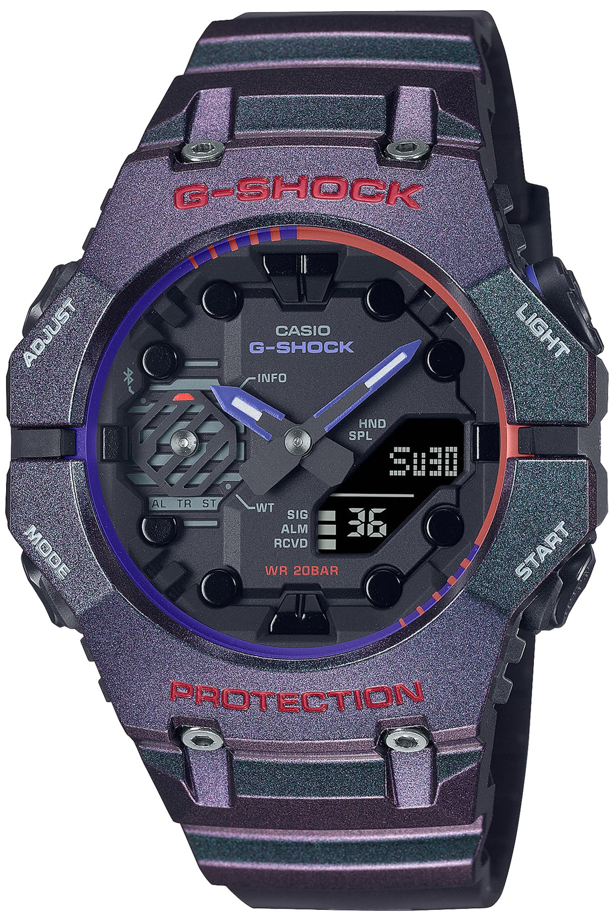 [Casio] G-Shock Watch [Domestic Genuine Product] Equipped with Bluetooth GA-B001AH-6AJF Men's Purple