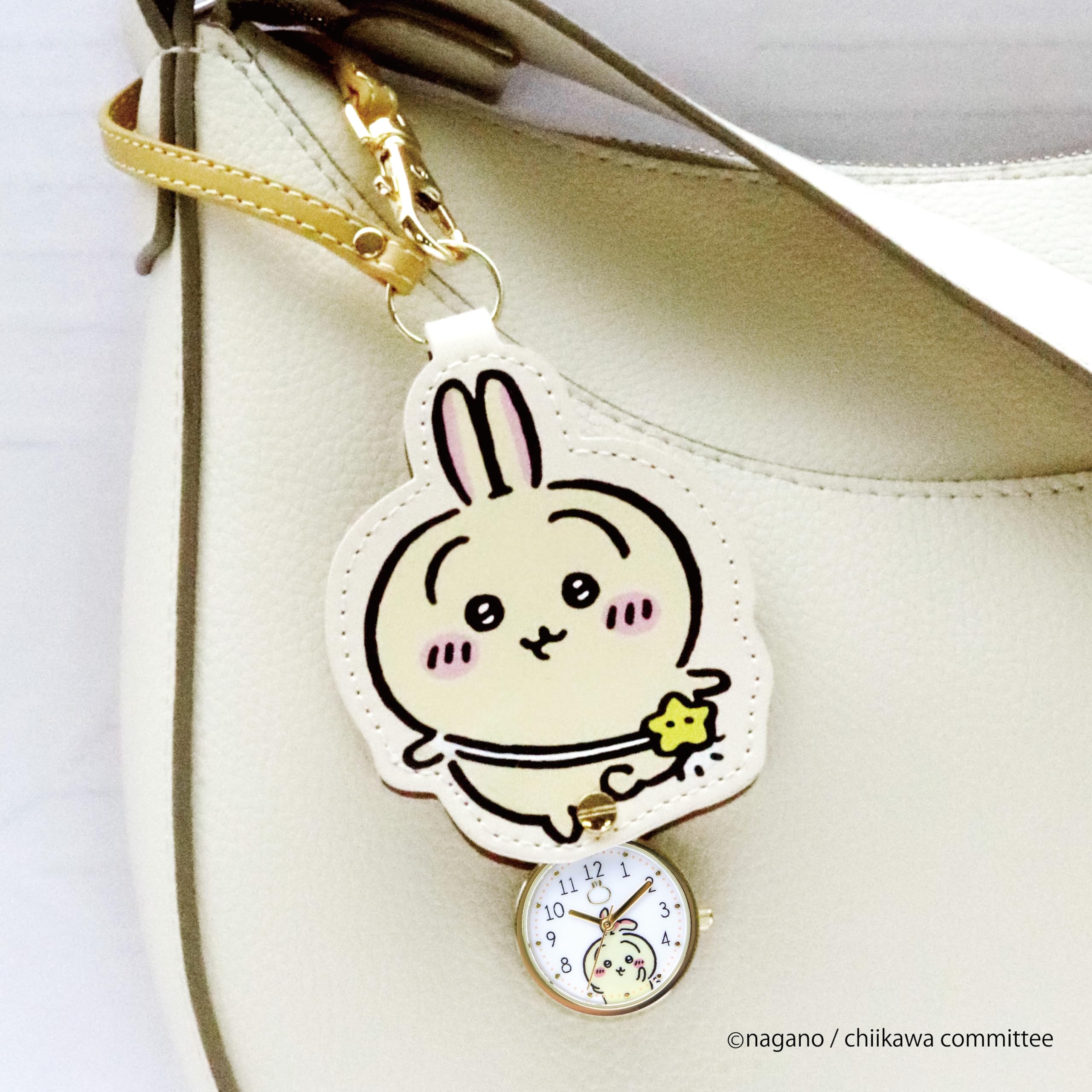 Fieldwork Pocket Watch Character Women's Kids Chikawa Charm Analog Strap Back Bag Rucksack CKW003-3