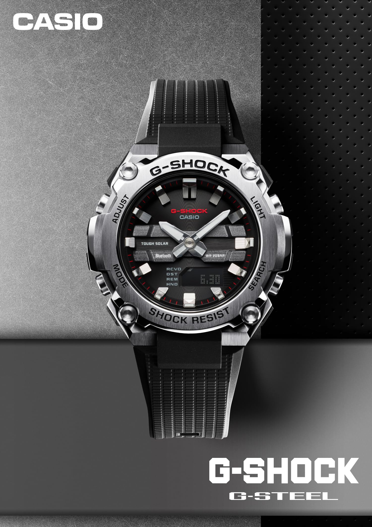 [Casio] G-Shock Watch [Domestic Genuine Product] G-STEEL Bluetooth Equipped with Solar GST-B600D-1AJF Men's Silver