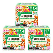 [Wakodo] BIG size nutrition marche Japanese style set meal 3 pieces [From around 1 year and 4 months] Includes 1 spoon, Meal balance, Going out