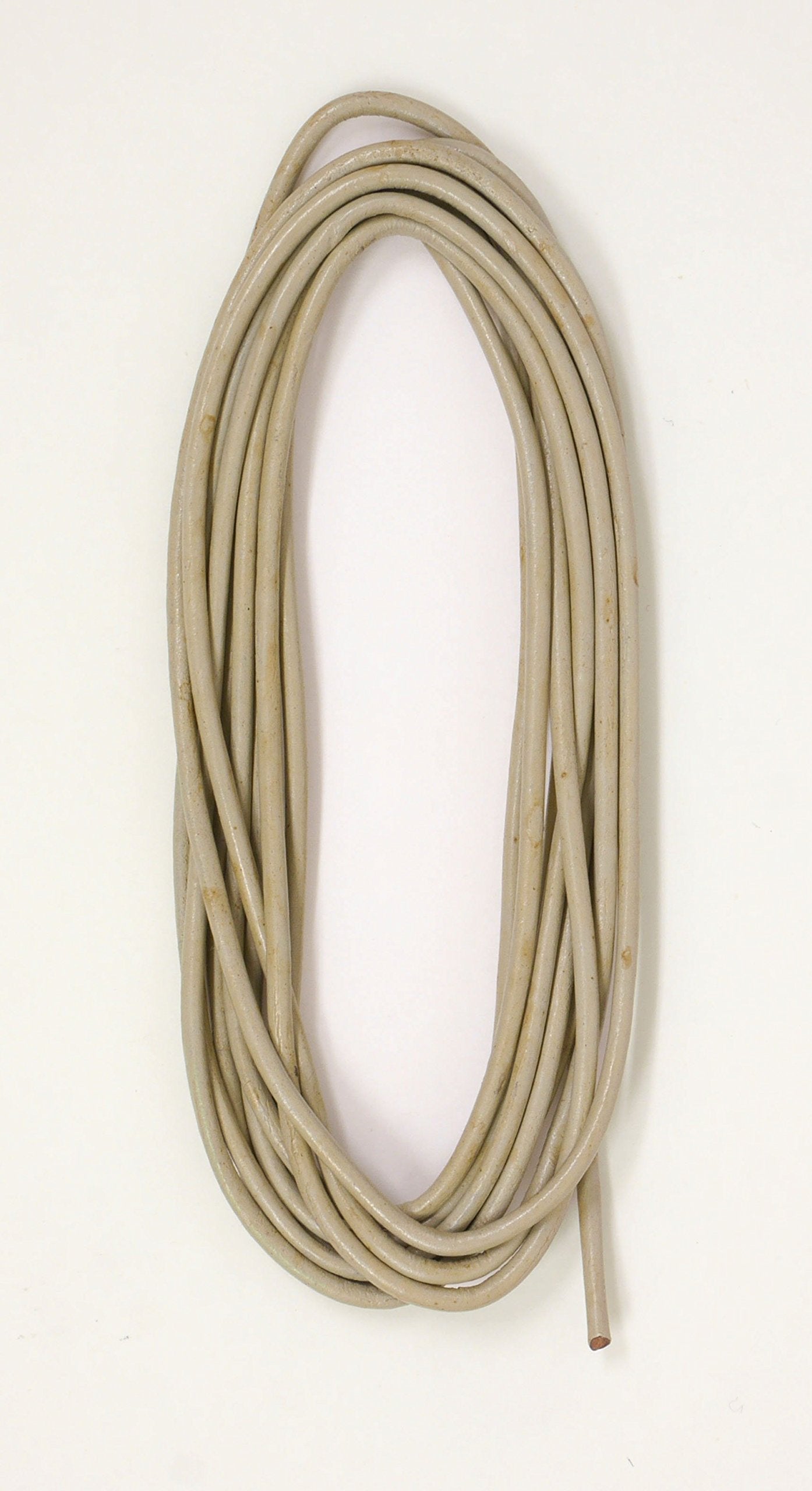 Fairy tale art round leather cord buff leather cord 2mm Col.502 Sand 2m