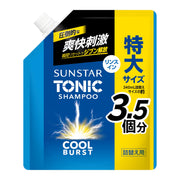 Sunstar Tonic Shampoo COOL BURST Rinse-in Shampoo Citrus Herb 1200mL x 1 / Large Capacity Big Size Refill [Refreshing Scalp Care] Non-Silicone Formula
