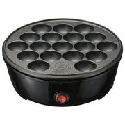Ohm Denki Takoyaki Machine, Tabletop Fluorine Resin Processed Plate, 18 Pieces Grilled, Black COK-E-T65-AH-K 08-3291 OHM
