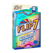 Flip 7, the ultimate blend of pushing your luck and strategy, a fast-paced addictive card game that's quick to learn and easy to teach. Game Night, 3 or more players, ages 8 and up, 20 minutes play time