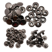 KUKU Kobo Spring Hook Hook Button Leather Craft Handmade Set of 50 (15mm, Black)